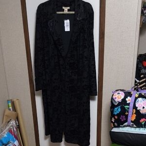 Torrid Black Floral Kimono